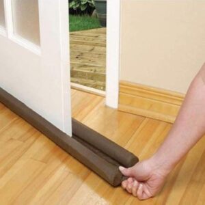 Draft guard door blocker can effectively guard and they are equally able to keep the wind,dust ,and sound 39 inch with 1.6 inch dia of one foam under door draft stopper EASY TO USE: The easily removable draft door blocker is easy to fix to the door. Door Bottom Sealing Strip Guard for Home 39 Inch Under Door Draft Stopper is a double sided insulating device for doors and windows the fabric draft stopper sleeve holds foam cylinders on opposite sides of a door, creating an airtight, draft-proof seal. door bottom seal strip door draft stopper under door seal strip weather stripping for doors door seal strip for bottom of door