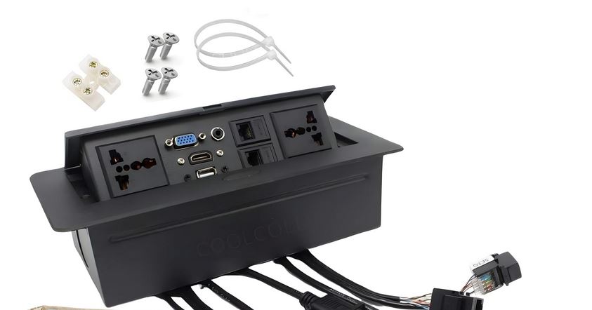 Module, Hydraulic Cable Cubby, Conference Table Connectivity Solutions