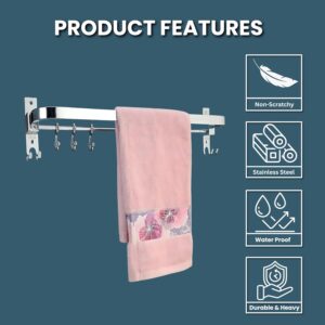 Bathroom Accessories - 24 Inch Wall Mounted Stainless Steel Bathroom